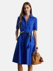 LAUREN RALPH LAUREN Sukienka koszulowa 200748950020 Niebieski Regular Fit. Niebieskie sukienki Lauren Ralph Lauren, bez wzorów, z bawełny, bez kołnierzyka, bez ramiączek, koszulowe. Za 1,199.00 zł.
