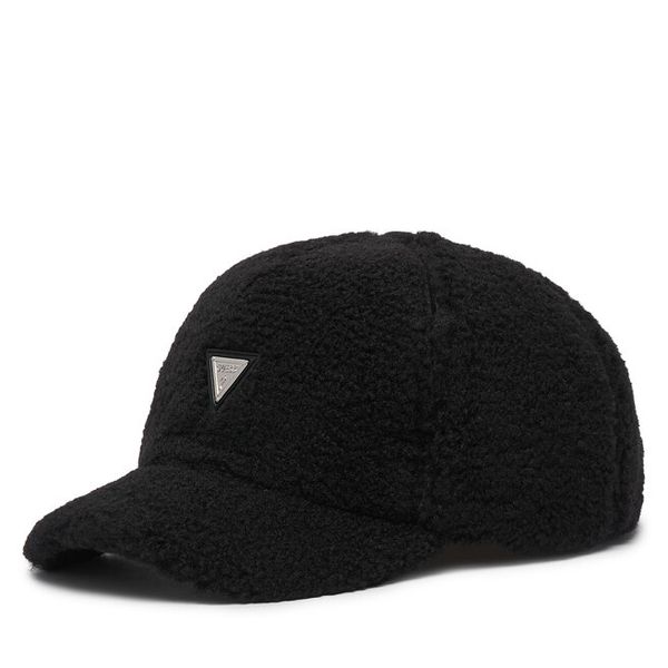 Czapka z daszkiem Guess. Czarne czapki Guess, z aplikacjami. Za 134.99 zł.