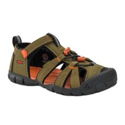 Sandały juniorskie KEEN Seacamp II CNX. Niebieskie sandały Keen, bez wzorów, sportowe, bez obcasa, bez zapięcia. Za 269.99 zł.