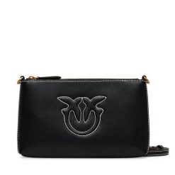 Torebka PINKO. Czarne listonoszki Pinko, bez wzorów, bez dodatków. Za 479.99 zł.