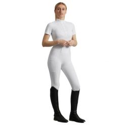 Damskie legginsy zawodnicze z pełną przyczepnością Premier Equine Luceo. Białe legginsy PREMIER EQUINE, bez wzorów. Za 351.00 zł.