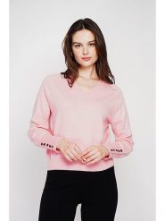C& Jo Sweter w kolorze jasnoróżowym rozmiar: 40. Różowe swetry C& Jo, bez wzorów, ze splotem, bez ramiączek. Za 121.99 zł.