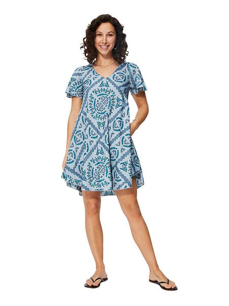 Aller Simplement Sukienka w kolorze niebieskim rozmiar: 38/40. Niebieskie sukienki Aller Simplement, na co dzień, bez wzorów, klasyczne, z asymetrycznym kołnierzem, bez ramiączek, midi, asymetryczne. Za 61.17 zł.