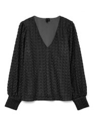 Vero Moda Bluzka w kolorze czarnym rozmiar: XL. Czarne bluzki Vero Moda, xl, bez wzorów, z koronki, bez kołnierzyka, bez ramiączek. Za 70.41 zł.
