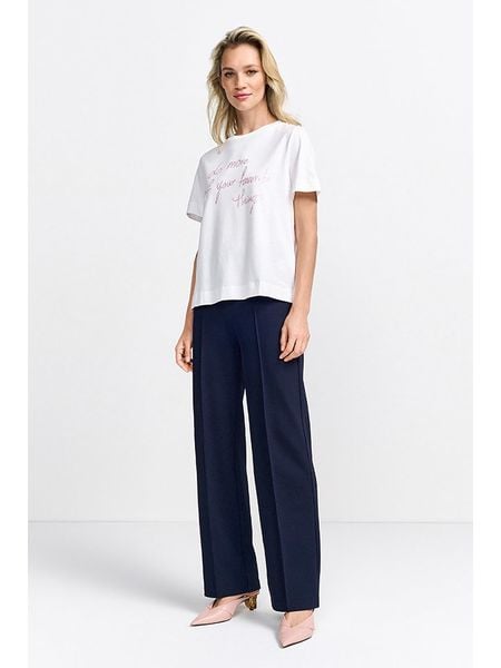 Rich & Royal Koszulka w kolorze białym rozmiar: S. Białe bluzki Rich & Royal, s, bez wzorów, z bawełny, bez kołnierzyka, bez ramiączek. Za 95.46 zł.