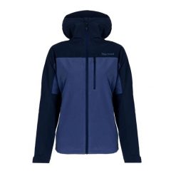 Kurtka softshell damska Marmot ROM. Niebieskie kurtki sportowe Marmot, xs, bez wzorów, z softshellu, bez kaptura, trekkingowe. Za 409.99 zł.