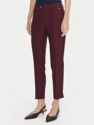 Maryley Spodnie damskie 25IB52Z/M17/43BU Bordowy Regular Fit. Czerwone spodnie materiałowe Maryley, m, bez wzorów, z materiału. Za 259.99 zł.