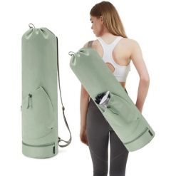 Torba na matę do jogi 30 l z kieszenią wodoodporną i paskiem. Zielone torby na ramię SPORTENZIA, bez wzorów, z tkaniny, na ramię, duże, bez dodatków. Za 179.00 zł.