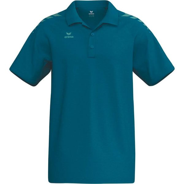 Polo Erima CMPT Wings. Niebieskie koszulki polo Erima, m, bez wzorów, z bawełny, bez kołnierzyka, bez ramiączek. Za 176.15 zł.