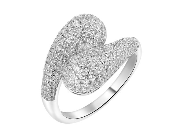 Pierścionek srebrny z cyrkoniami. Szare pierścionki Apart, z cyrkonią, srebrne. Za 229.00 zł.