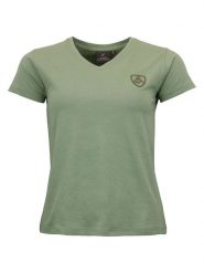 Peak Mountain Koszulka w kolorze khaki rozmiar: S. Brązowe bluzki Peak Mountain, s, bez wzorów, bez kołnierzyka, bez ramiączek. Za 69.95 zł.