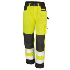 Ochronne Spodnie Dla Dorosłych Unisex Hi Viz Cargo. Żółte spodnie sportowe RESULT, xl, bez wzorów, trekkingowe. Za 190.99 zł.