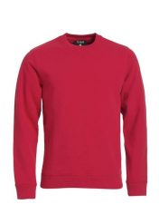Clique Classic Roundneck bluza z okrągłym dekoltem z kieszenią na zamek – red. Czerwone bluzy CLIQUE, m, bez wzorów, bez kaptura. Za 189.36 zł.
