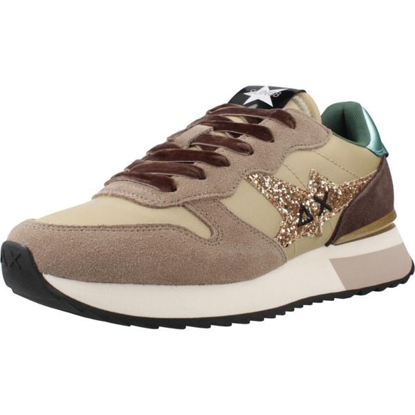 Buty SUN68 STARGIRL GLITTER LOGO Jasnobrązowy. Brązowe trekkingi SUN68, z materiału, trekkingowe. Za 321.99 zł.