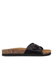 Lasocki Klapki GRD-22010-03 Czarny. Czarne klapki Lasocki, bez wzorów, ze skóry, bez obcasa. Za 119.99 zł.