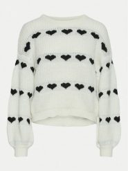 Pieces Sweter Nove 17152014 Écru Regular Fit. Swetry Pieces, m, bez wzorów, z syntetyku, bez ramiączek. Za 89.99 zł.