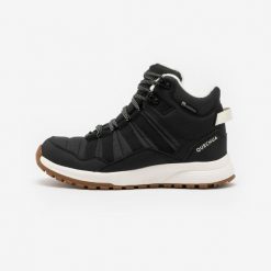 Buty turystyczne damskie Quechua NH500 Mid wodoodporne. Czarne obuwie sportowe QUECHUA, trekkingowe. Za 229.99 zł.