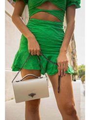 Christian Laurier Skórzana torebka "Stacy" w kolorze kremowym - 22 x 12 x 4 cm rozmiar: onesize. Brązowe torby na ramię Christian Laurier, bez wzorów, z materiału, na ramię, bez dodatków. Za 318.37 zł.