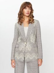 TWINSET Marynarka 232TP2635 Szary Regular Fit. Szare marynarki i żakiety Twinset, bez wzorów, z syntetyku. Za 1,379.00 zł.