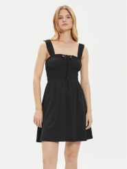 Brave Soul Sukienka letnia LDRJ-627WINONA Czarny Straight Fit. Czarne sukienki Brave Soul, na lato, l, bez wzorów, z bawełny, bez kołnierzyka, bez ramiączek. Za 89.99 zł.