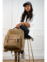 Maison héritage PARIS Plecak "Daigo" w kolorze szarobrązowym - 29 x 40 x 14,5 cm rozmiar: onesize. Brązowe plecaki Maison héritage PARIS, bez wzorów, z materiału. Za 260.99 zł.