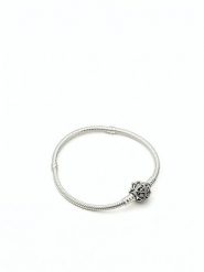 Pandora Srebrna bransoletka rozmiar: 18 cm. Szare bransoletki Pandora, z cyrkonią, srebrne. Za 349.95 zł.