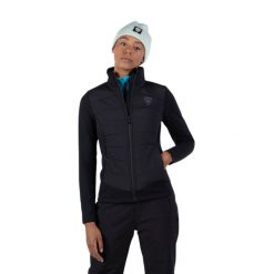 Bluza narciarska Rossignol W Classique Hybrid Clim FZ czarna. Czarne bluzy Rossignol, na zimę, s, bez wzorów, bez kaptura. Za 595.75 zł.