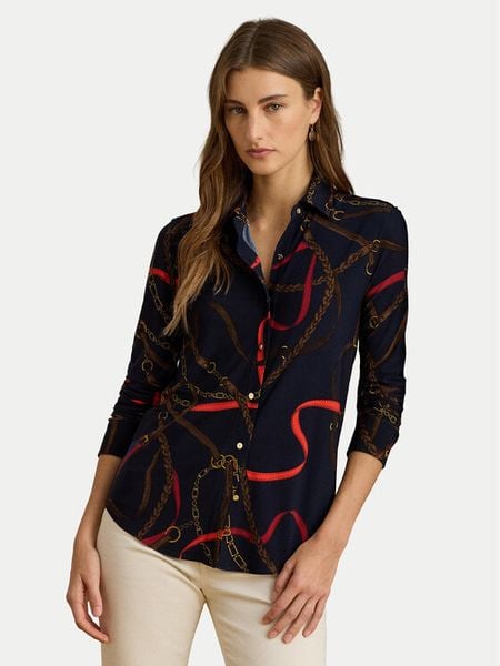 LAUREN RALPH LAUREN Koszula 200P03716001 Granatowy Regular Fit. Niebieskie koszule Lauren Ralph Lauren, xs, bez wzorów, z syntetyku, bez kołnierzyka, bez ramiączek. Za 689.99 zł.