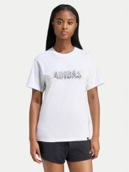 Adidas T-Shirt Animal Graphic KB7146 Biały Regular Fit. Białe t-shirty Adidas, s, bez wzorów, z bawełny, bez kołnierzyka, bez ramiączek. Za 109.99 zł.