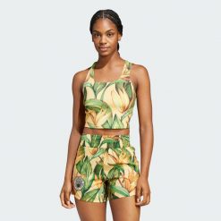 Koszulka adidas x FARM Rio Training Tank. Zielone koszule nocne Adidas, l, bez wzorów, z materiału, bez ramiączek. W wyprzedaży za 140.50 zł.