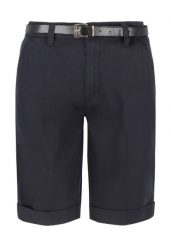 Spodenki z kantem P-KERRY. Niebieskie szorty Volcano, bez wzorów, z materiału, eleganckie. Za 149.99 zł.