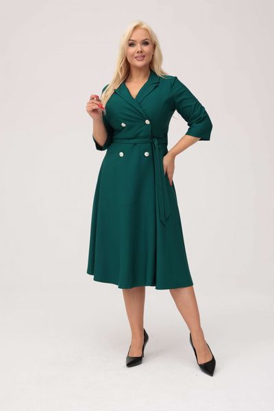 Elegancka żakietowa sukienka Marietta w kolorze butelkowej zieleni XXL OVERSIZE JESIEŃ. Zielone sukienki Moda Size Plus Iwanek, do pracy, na jesień, l, bez wzorów, z elastanu, biznesowe, bez kołnierzyka, bez ramiączek, mini, oversize. Za 325.00 zł.