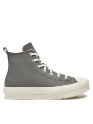 Converse Trampki Chuck Taylor All Star EVA Lift Platform A09259C Szary. Szare trampki Converse, bez wzorów, ze skóry, bez zapięcia. Za 199.99 zł.