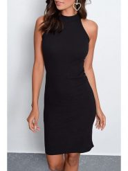 Milan Kiss Sukienka w kolorze czarnym rozmiar: L. Czarne sukienki Milan Kiss, l, bez wzorów, z wiskozy, bez kołnierzyka, bez ramiączek, midi. Za 140.20 zł.