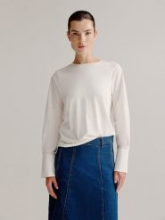 Josephine & Co Bluzka "Lev" w kolorze białym rozmiar: XL. Białe bluzki Josephine & Co, xl, bez wzorów, z bawełny, bez kołnierzyka, bez ramiączek. Za 165.99 zł.