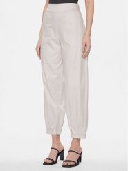 Max Mara Leisure Spodnie materiałowe Candela 2416131028 Szary Jogger Fit. Szare spodnie materiałowe Max Mara Leisure, bez wzorów, z bawełny. Za 409.99 zł.
