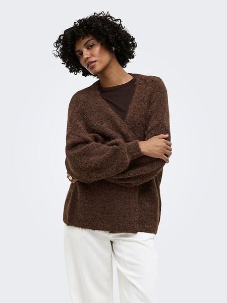 ONLY Kardigan w kolorze brązowym rozmiar: XS. Brązowe kardigany Only, xs, bez wzorów. Za 139.95 zł.