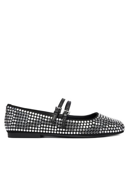 MICHAEL Michael Kors Baleriny 40F5MTFP2S Czarny. Czarne baleriny MICHAEL Michael Kors, bez wzorów, ze skóry, bez obcasa. Za 789.99 zł.