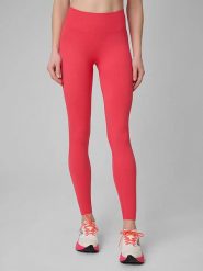 4F Legginsy sportowe w kolorze różowym rozmiar: XS/S. Różowe legginsy 4f, s, bez wzorów, z materiału, z podwyższonym stanem. Za 57.99 zł.