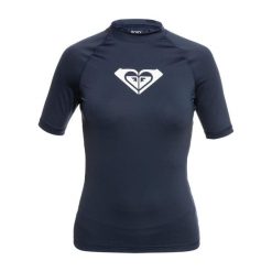 Koszulka do pływania damska ROXY Whole Hearted. Niebieskie bluzki Roxy, m, bez wzorów, z elastanu, sportowe, bez kołnierzyka, bez ramiączek. Za 129.99 zł.