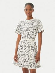 Tommy Hilfiger Sukienka codzienna WW0WW49772 Beżowy jasny Regular Fit. Brązowe sukienki TOMMY HILFIGER, na co dzień, m, bez wzorów, z bawełny, bez kołnierzyka, bez ramiączek, proste. Za 489.99 zł.