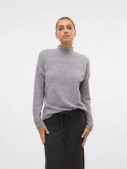 Vero Moda Sweter w kolorze szarym rozmiar: S. Szare swetry Vero Moda, s, bez wzorów, ze splotem, bez ramiączek. Za 43.99 zł.