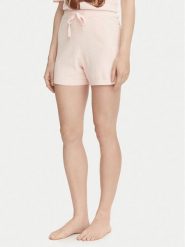 Guess Szorty materiałowe O6BD01 Z1148 Różowy jasny Regular Fit. Czerwone szorty Guess, z aplikacjami, z materiału. Za 194.99 zł.
