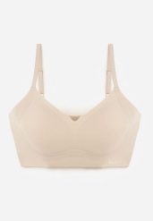 Beżowy Elastyczny Biustonosz Bezszwowy Bez Fiszbin Edaelia. Brązowe biustonosze Renee, bez wzorów, z jeansu. Za 29.99 zł.