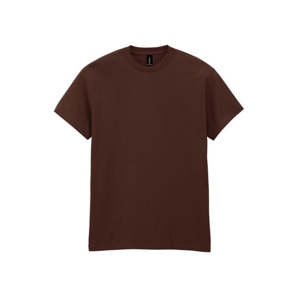 Ciężka Bawełniana Koszulka Unisex Dla Dorosłych. Brązowe bluzki GILDAN, xl, bez wzorów, z bawełny, sportowe, bez kołnierzyka, bez ramiączek. Za 40.99 zł.