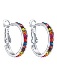 MENTHE À L'O Kolczyki-kreole z kryształami rozmiar: onesize. Szare kolczyki MENTHE À L'O, z kryształem, ze stali. Za 80.95 zł.