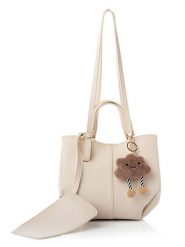 Lucky Bees Torebka w kolorze kremowym - 28 x 22 x 13 cm rozmiar: onesize. Brązowe torby na ramię Lucky Bees, bez wzorów, z materiału, na ramię, bez dodatków. Za 135.17 zł.
