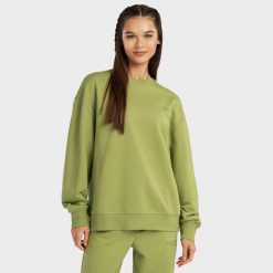 Bluza dresowa Lifestyle damska SIROKO Tree-W. Zielone bluzy SIROKO, s, bez wzorów, z bawełny, bez kaptura. W wyprzedaży za 83.95 zł.