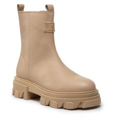 Botki Rage Age. Brązowe botki Rage Age, bez wzorów, bez obcasa, na płaskiej podeszwie, bez zapięcia. Za 599.00 zł.
