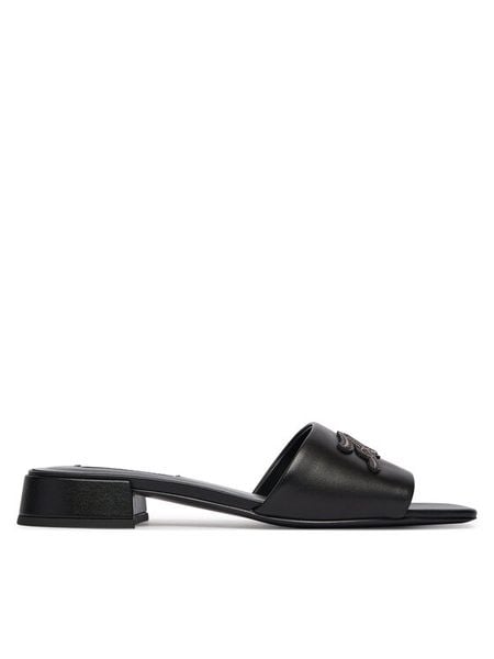 KARL LAGERFELD Klapki Petalo II KL80700C Czarny. Czarne klapki KARL LAGERFELD, bez wzorów, ze skóry, bez obcasa. Za 375.99 zł.